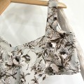 Square Neck Floral Crop Top
